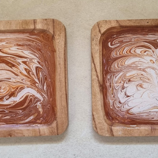 Wooden Coasters Pair