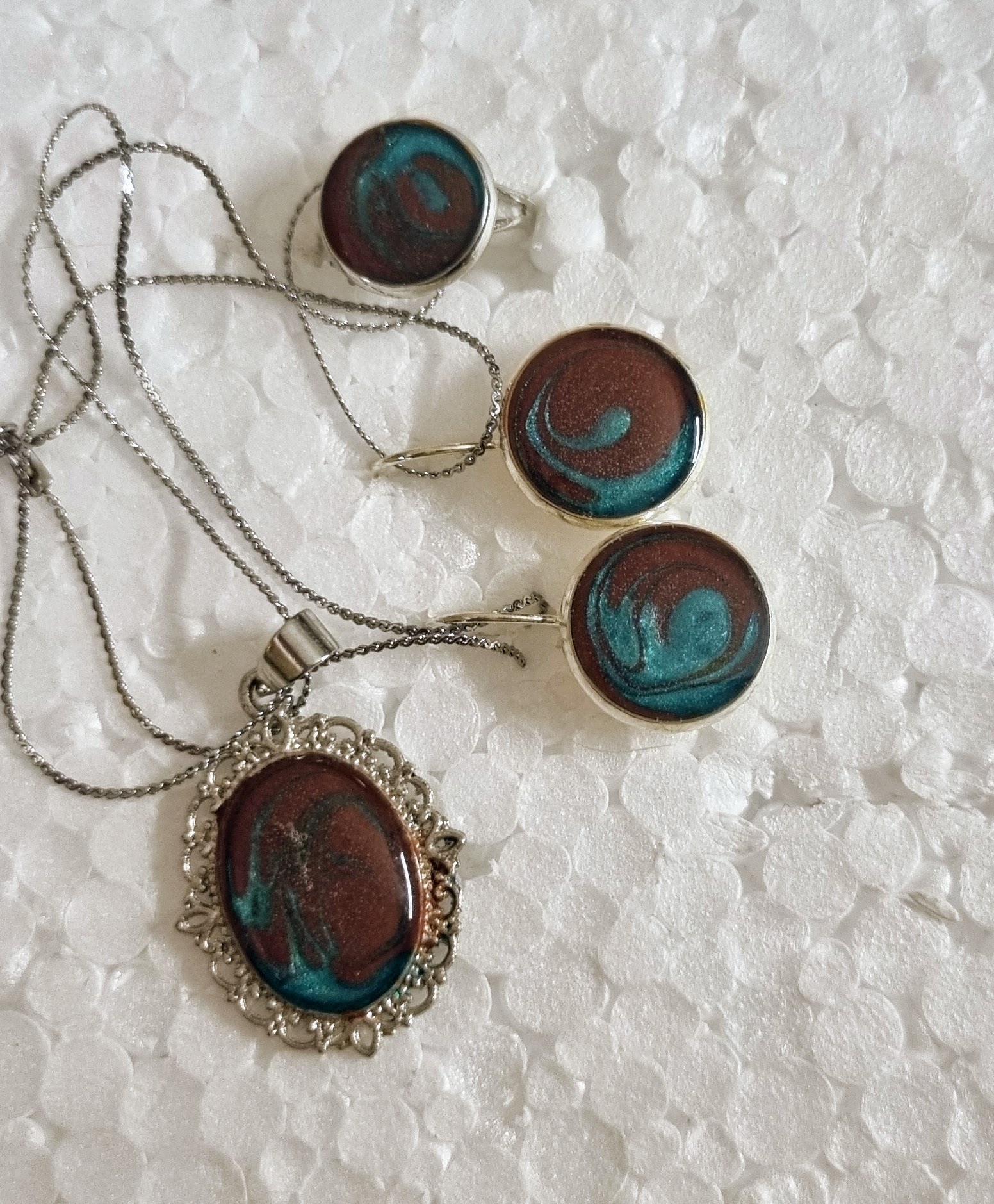 Pendant Set with Earrings & Adjustable Ring  # 9