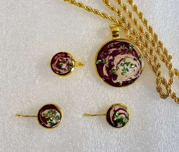 Pendant Set with Earrings & Adjustable Ring  # 4
