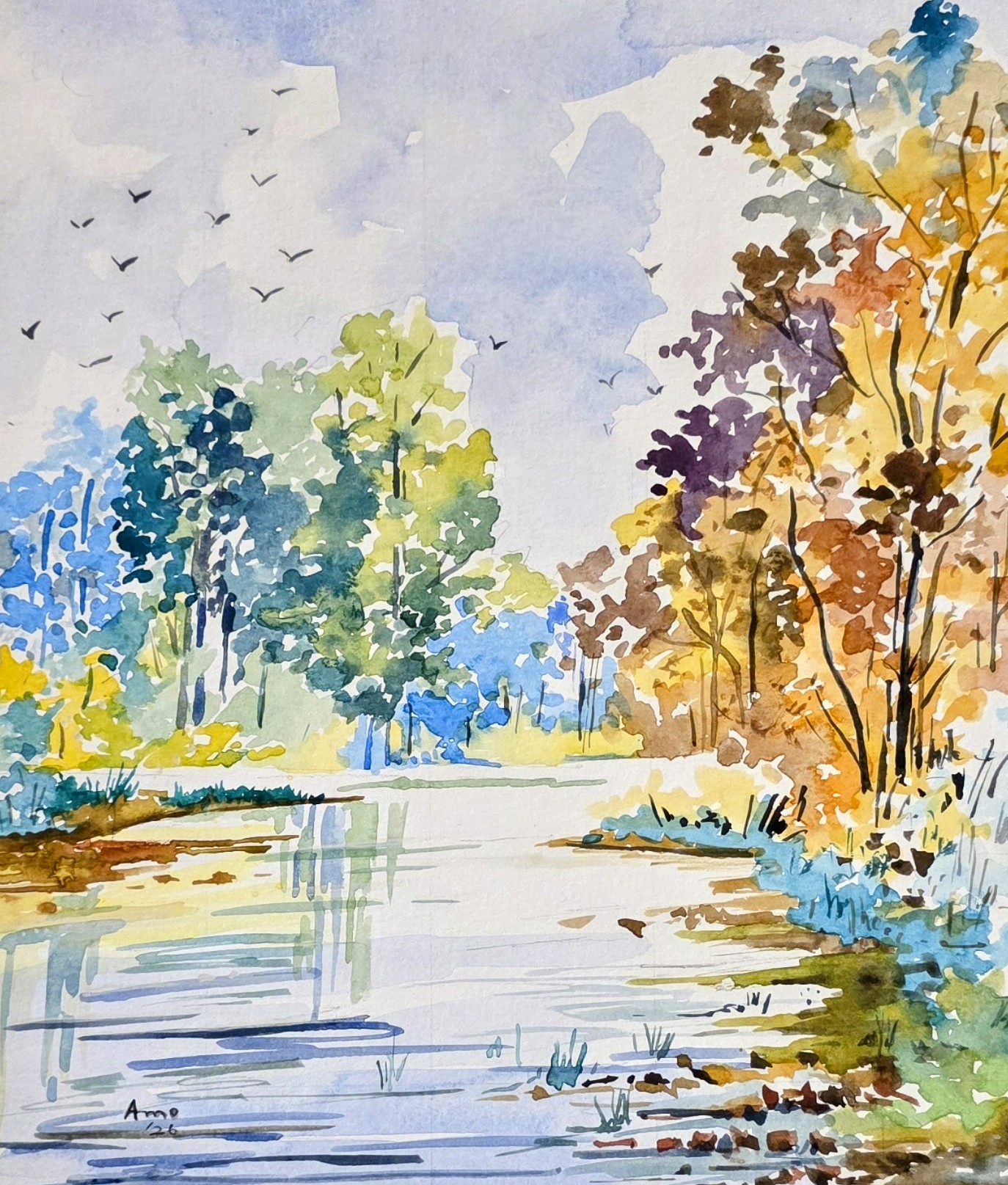 Autumn by Water's Edge